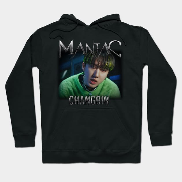 maniac skz changbin Hoodie by GlitterMess